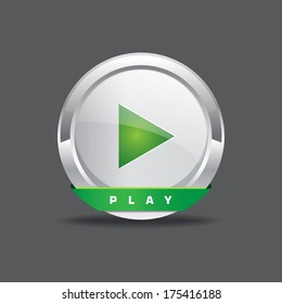 Play Button Round Vector Icon