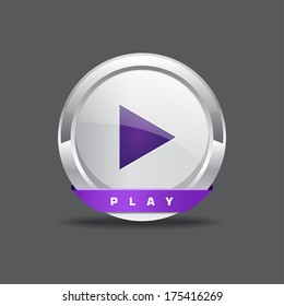 Play Button Round Vector Icon