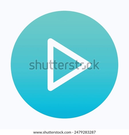 Play Button Sign Icon, Isolated Gradient Vector Icon.