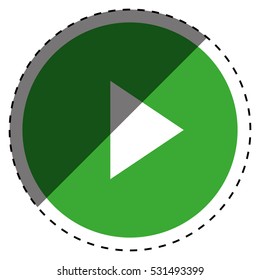 Play button sign icon vector illustration graphic design