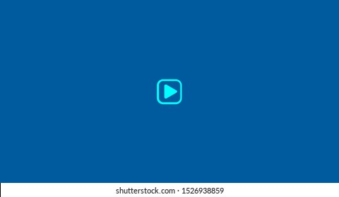play button sign of video interface background, play icon element on blue screen, simple botton logo for media player modern design, symbol movie play sign for graphic flat, play sign isolated on blue