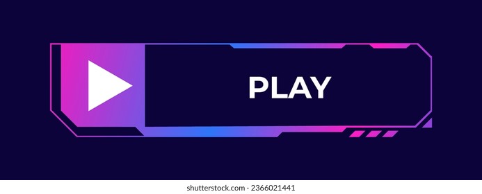 Play button. Stream gradient button. Vector illustration