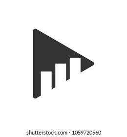 Play Button Symbol. Chart Business icon. Logo. Vector 10.