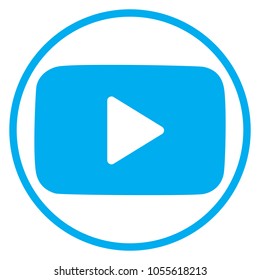 Play button symbol flat icon