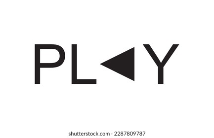the play button  symbol icon modern, always found in all audio players, logo simple ,play now button for arcade video games, game user interface , iconic logo for app ui vector illustratin design
