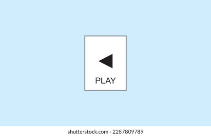 the play button  symbol icon modern, always found in all audio players, logo simple ,play now button for arcade video games, game user interface , iconic logo for app ui vector illustratin design