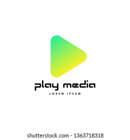 Play Button Symbol Logo Design