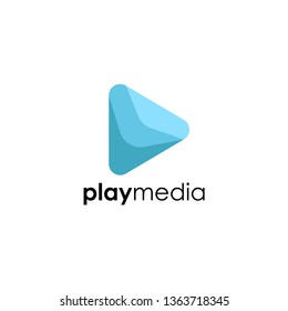 Play Button Symbol Logo Design
