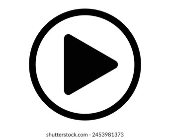 Play button symbol silhouette vector art