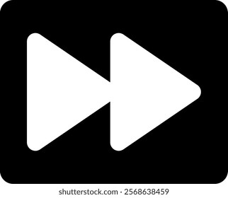 The play button symbol is a universal icon representing media playback. It's used to start audio, video, and interactive media content