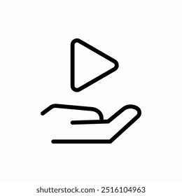 play button tap click icon sign vector