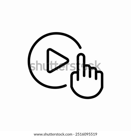 play button tap click icon sign vector