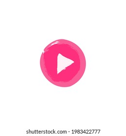 Pink-Tasten-Zeichen, Vektorgrafik abspielen