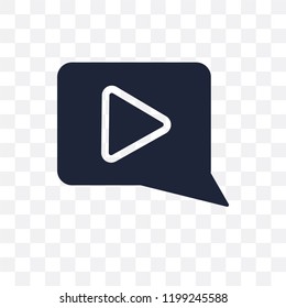 Play Button transparent icon. Play Button symbol design from User interface collection. Simple element vector illustration on transparent background.