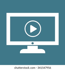 play button tv icon design Illustration
