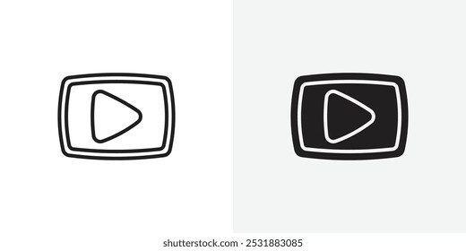 Play button vecor icon set. Stock vector illustrator. EPS 10