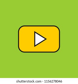 Play button vector icon