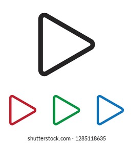 Play button vector icon