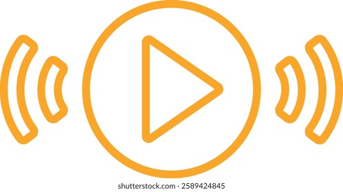 Play Button vector icon. Can be used for printing, mobile and web applications.