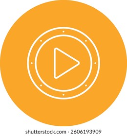 Play Button vector icon. Can be used for printing, mobile and web applications.