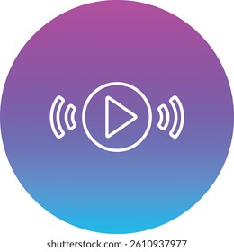 Play Button vector icon. Can be used for printing, mobile and web applications.