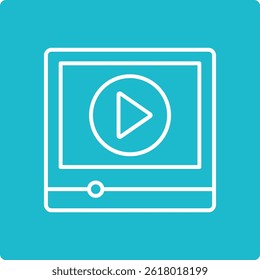 Play Button vector icon. Can be used for printing, mobile and web applications.