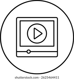Play Button vector icon. Can be used for printing, mobile and web applications.