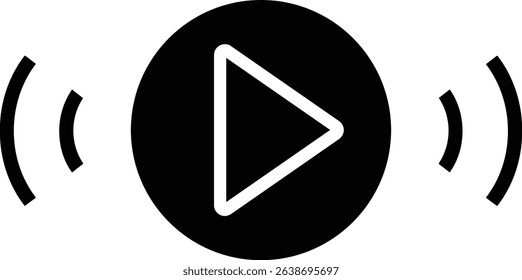 Play Button vector icon. Can be used for printing, mobile and web applications.