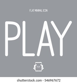Play button - Vector icon for computer website or application