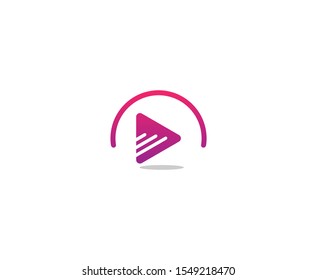 Play button vector icon design 