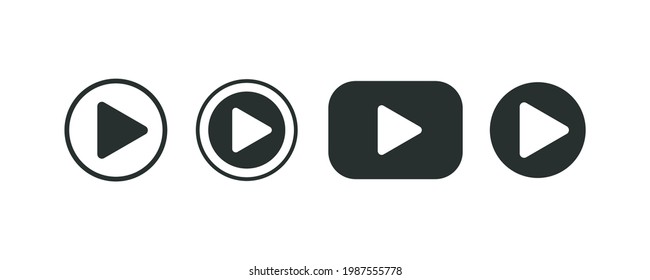 Play button vector icon design