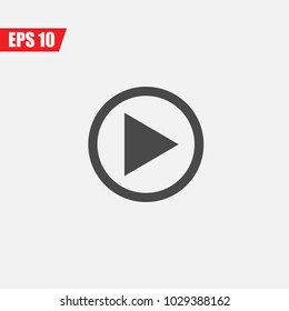 play button vector icon eps10