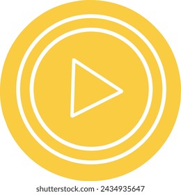 Play button vector icon isolated