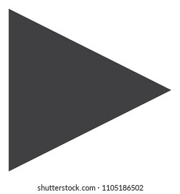Play button vector icon. Music, video control sign, symbol