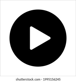 play button vector icon on white background