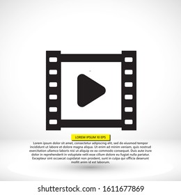 Play button vector icon in trendy flat style isolated on grey background. vector icon Play symbol for your web site design