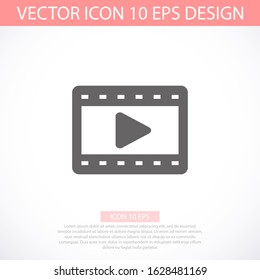 Play button vector icon in trendy flat style isolated on grey background. vector icon Play symbol for your web site design, logo, app