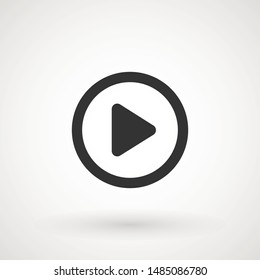 Play button vector icon. Video play icon