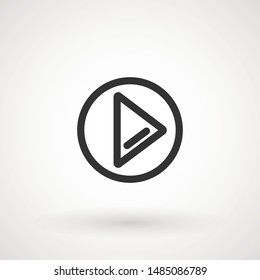 Play button vector icon. Video play icon