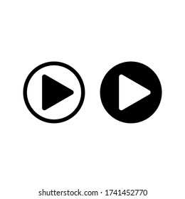 Play button Vector icon. Video play button symbol vector illustration color editable. eps 10