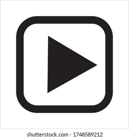 Play button Vector icon. Video play button symbol vector illustration color editable