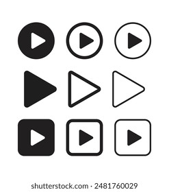 play button vector illustration black white