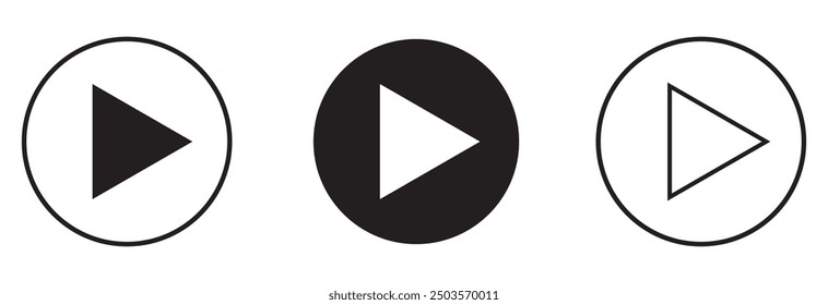 play button vector illustration black white design eps 10