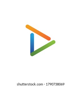 Play button Vector illustration template