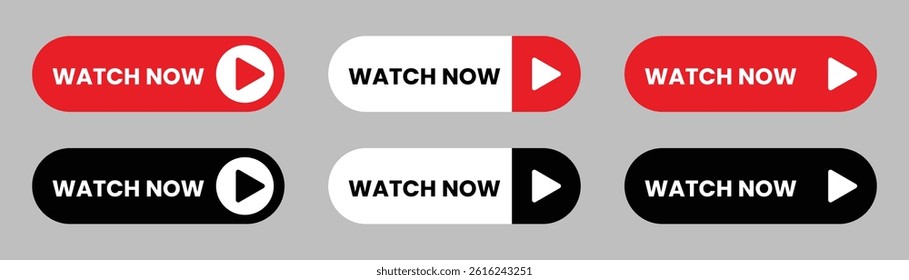 Play button vector illustration. watch now button vector illustration design element