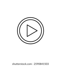 Play Button vector line icon icons design
