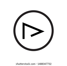 Play button. Vector button. Round icon.