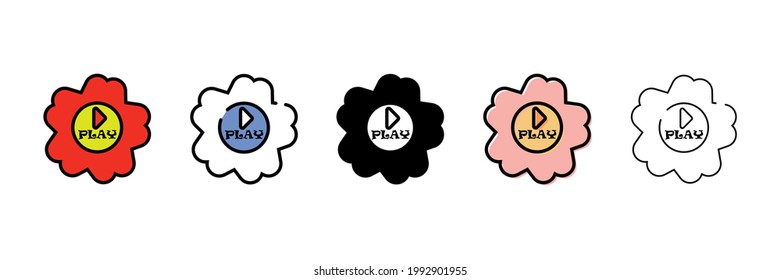 play button vector type icon