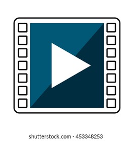 play button video digital icon, vector illustration