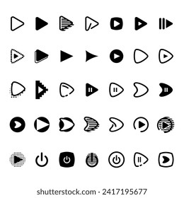 botón de reproducción icono de vídeo de elemento símbolo de red social vector de diseño